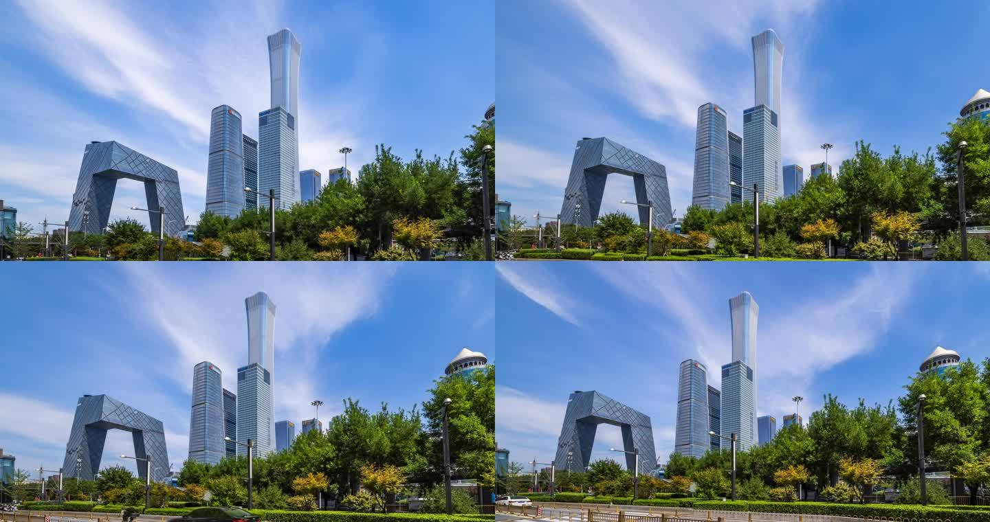 北京东三环国贸CBD城市风光延时摄影