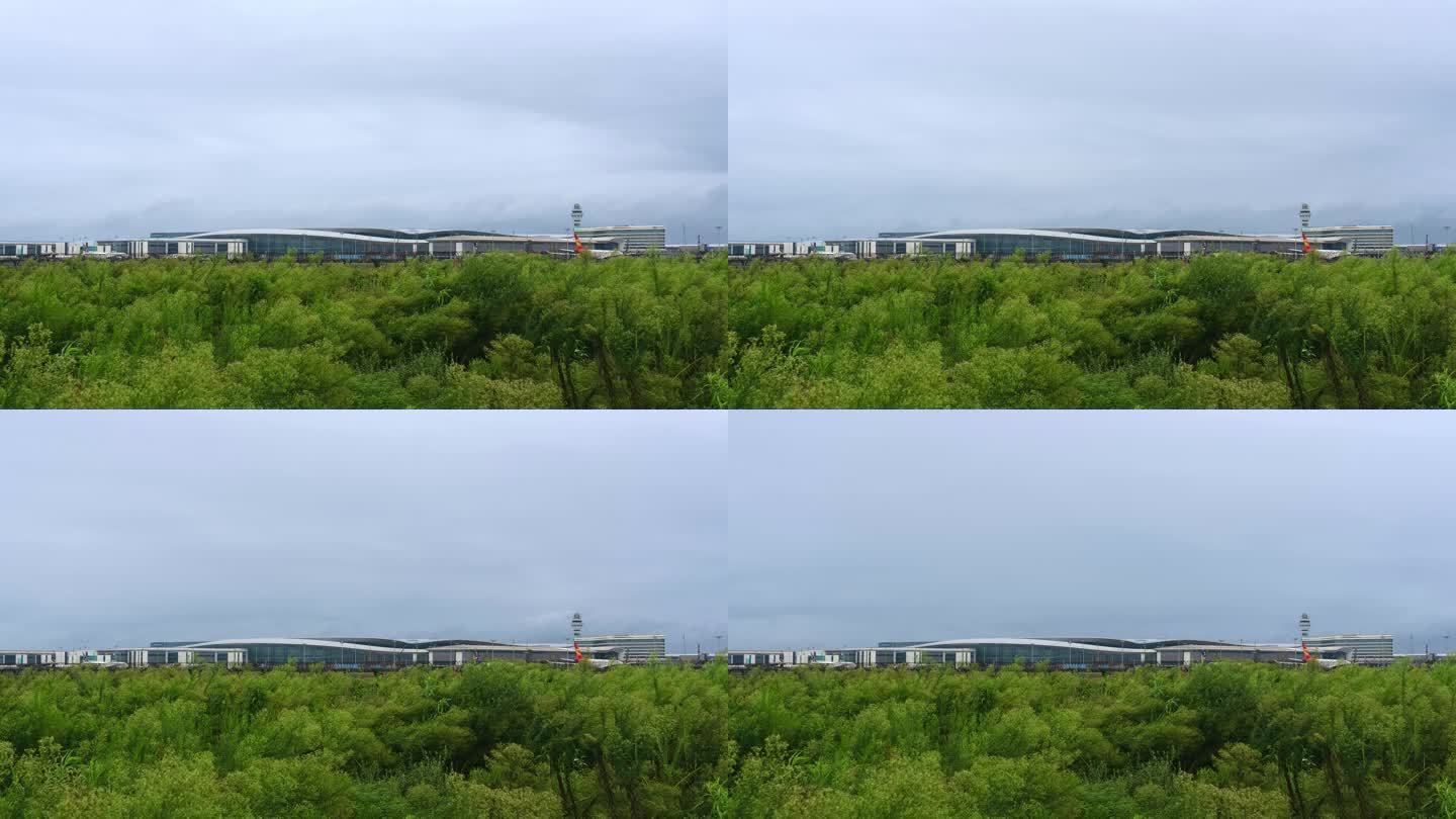 延时拍摄杭州市萧山国际机场