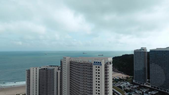 航拍广东阳江海陵岛海边