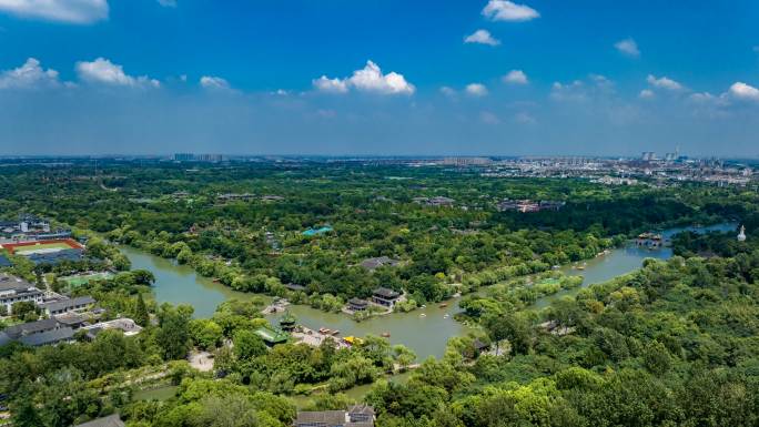 扬州瘦西湖大明寺景区延时合集