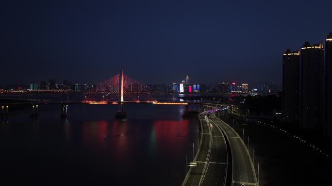 原创航拍温州城市风光夜景