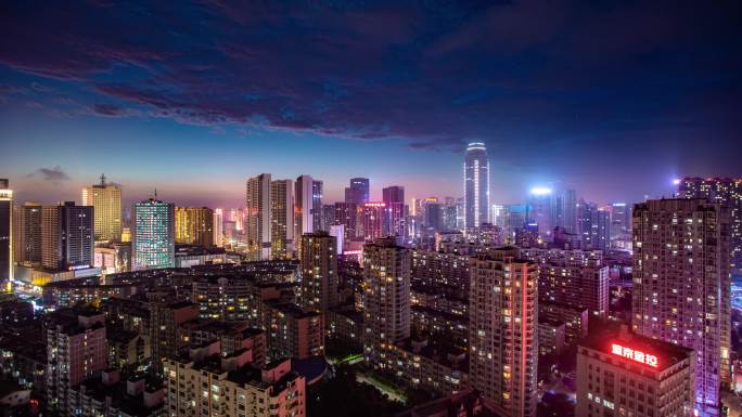 沈阳新地中心夜景延时4K