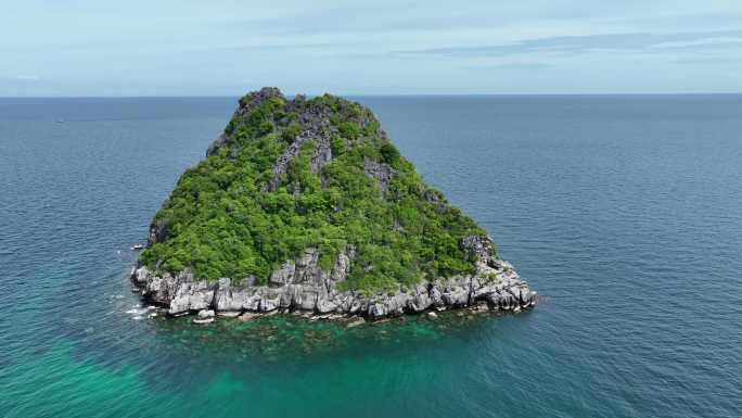 泰国安通国家海洋公园海岛自然风光航拍
