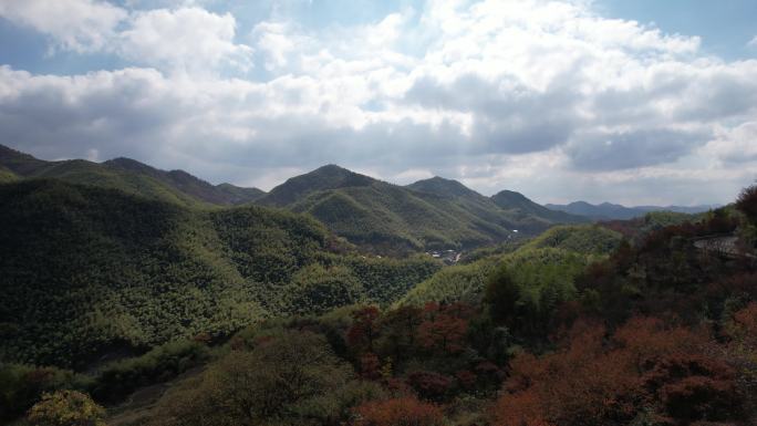 浙江宁波四明山秋景航拍