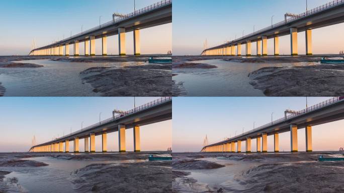 杭州湾跨海大桥延时素材