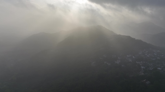 航拍龙井村