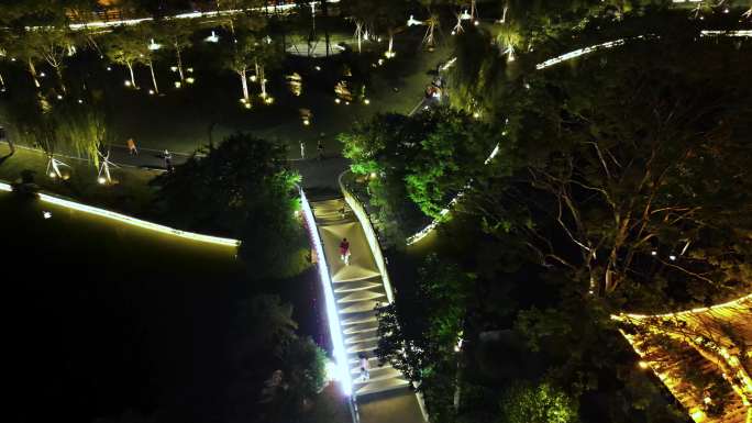 井冈山旅游绮峰楼红色文化历史景区夜景