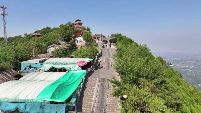 河南郑州新郑风景名胜始祖山具茨山航拍