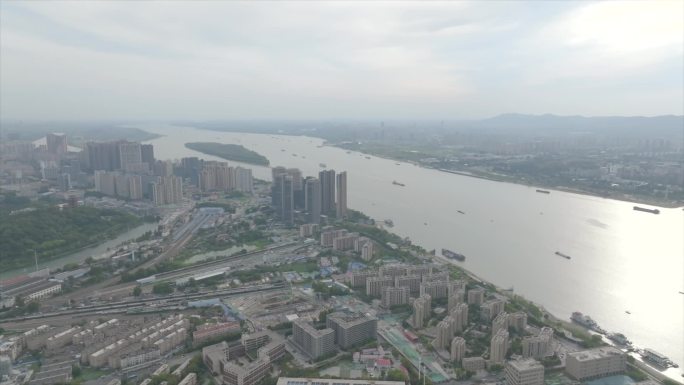 南京城市长江经济带鼓楼滨江航拍C026