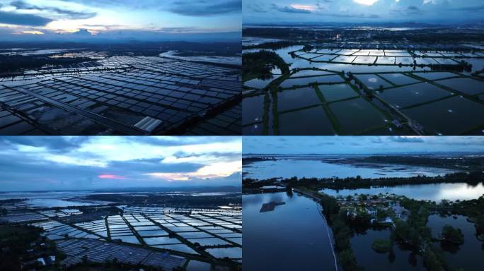 广西万亩生态水产养殖基地｜倒影形成玻璃海
