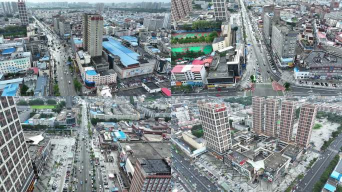 漯河人民西路街景4K航拍