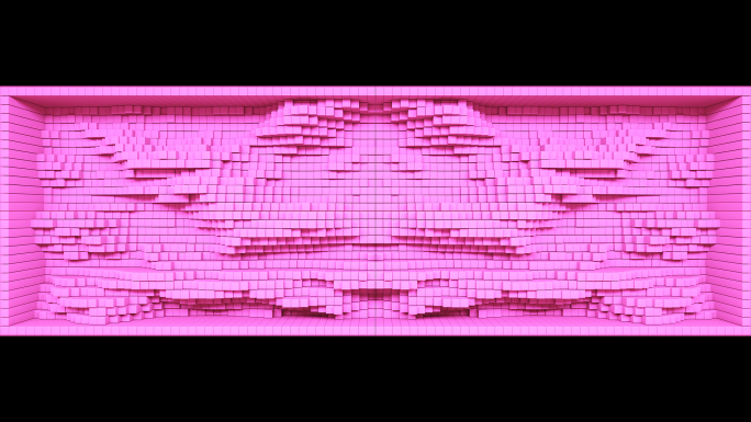 【裸眼3D】粉色方块抽象水纹浪漫空间矩阵