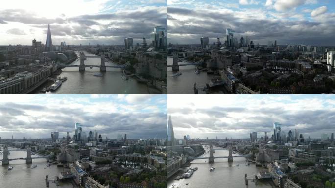 4K航拍英国塔桥空镜头 伦敦 2