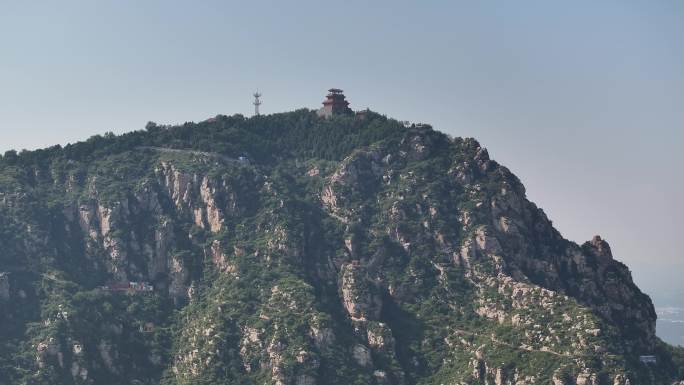 河南郑州新郑风景名胜始祖山具茨山航拍