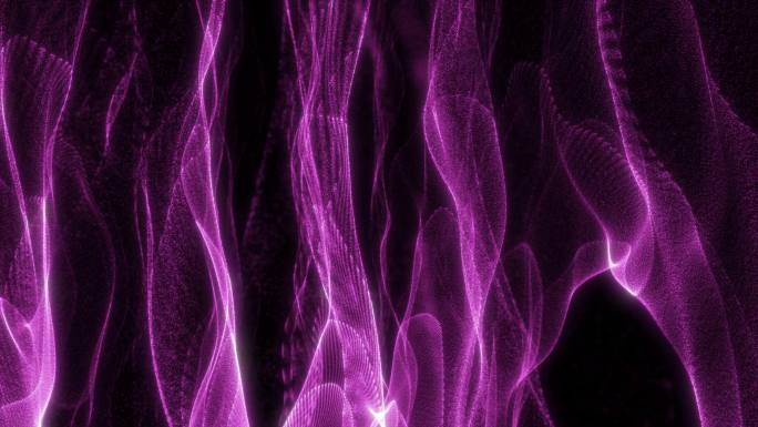 紫红色粒子丝绸飘舞