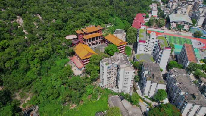 航拍厦门碧山岩寺