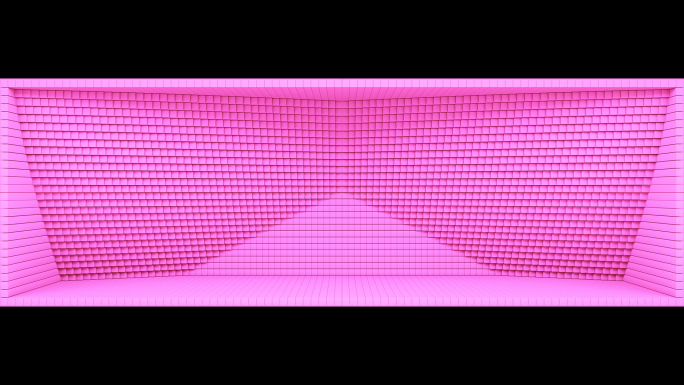 【裸眼3D】粉色浪漫空间方块抽象起伏矩阵