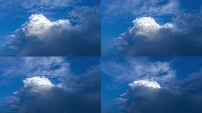 天空 蘑菇云变化延时摄影