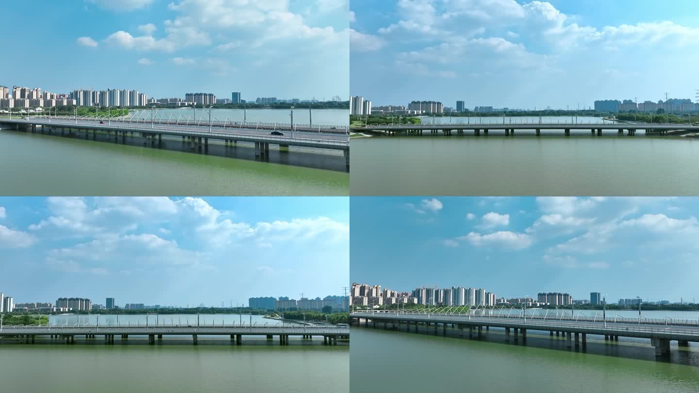 濮阳市音乐桥龙湖东湖西湖航拍4K