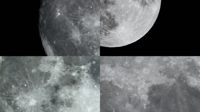 超级大月亮清晰可见的陨石坑