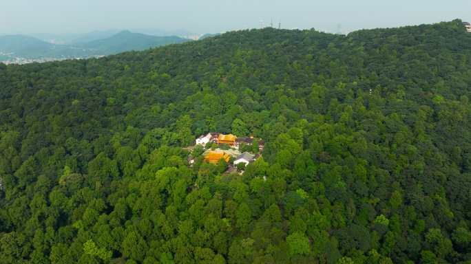 4k岳麓山麓山寺航拍