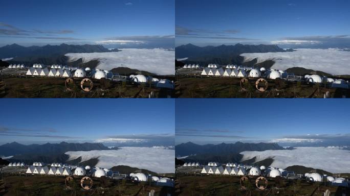 雅安牛背山营地云海延时摄影