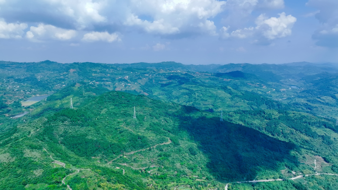 成都龙泉山脉大景航拍 4K