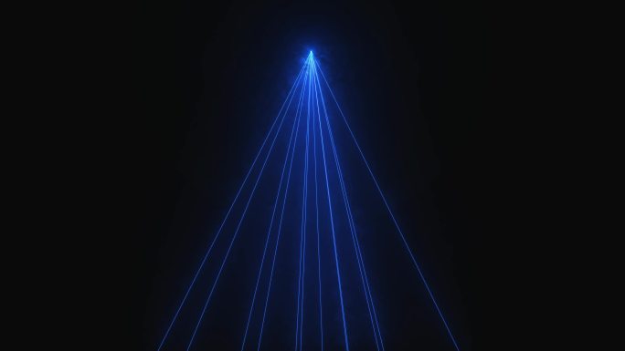 4K蓝色激光线条动画模拟