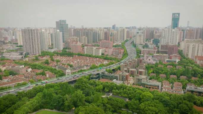 上海南北高架航拍