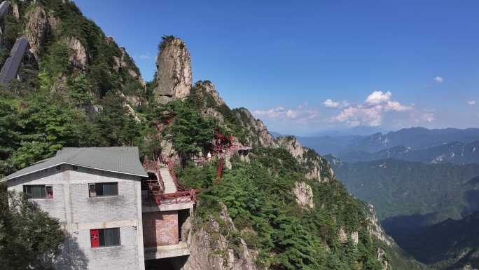 航拍河南老君山5A级风景区