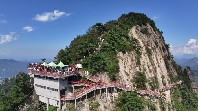 航拍河南老君山5A级风景区