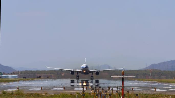 国航A330波音737飞机起飞降落滑行