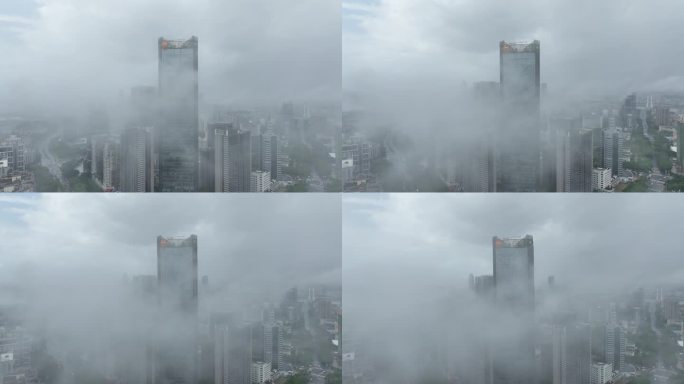惠州佳兆业大雾城市风光素材