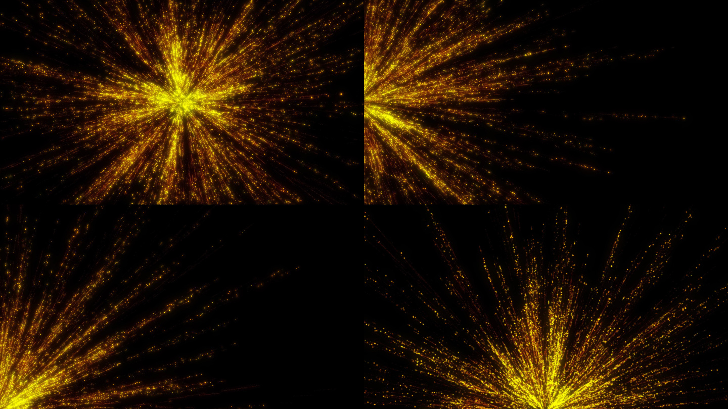 4款金色粒子光斑光线背景视频