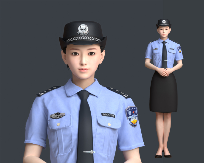 女警讲解动画mov+绿幕mp4