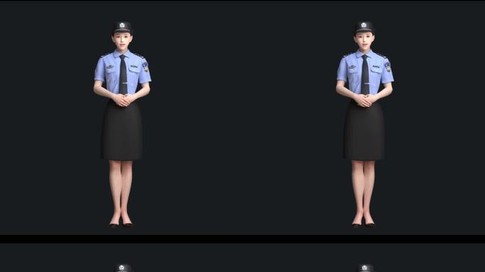 女警讲解动画mov+绿幕mp4