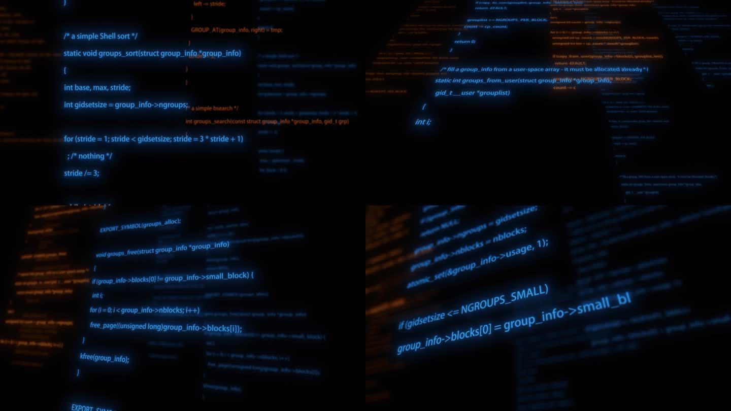 【视频】蓝橙色 科技 电脑 代码