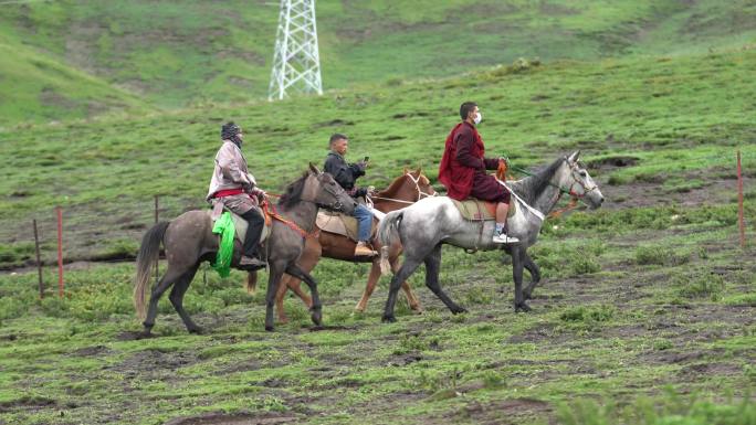 骑马 草原 藏族 -3