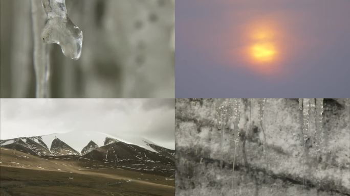 自然生态 日出日落 冰山雪地