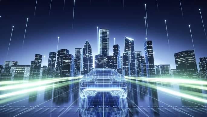 绿色新能源智慧未来城市汽车冲刺