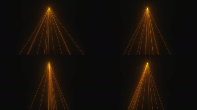 4K黄色激光线条动画模拟