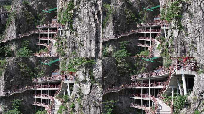 正版航拍河南老君山5A级风景区