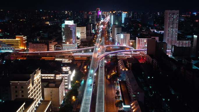 呼市夜景 振华广场 海亮广场