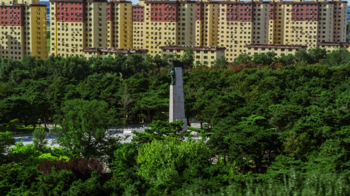 抗美援朝烈士陵园延时素材