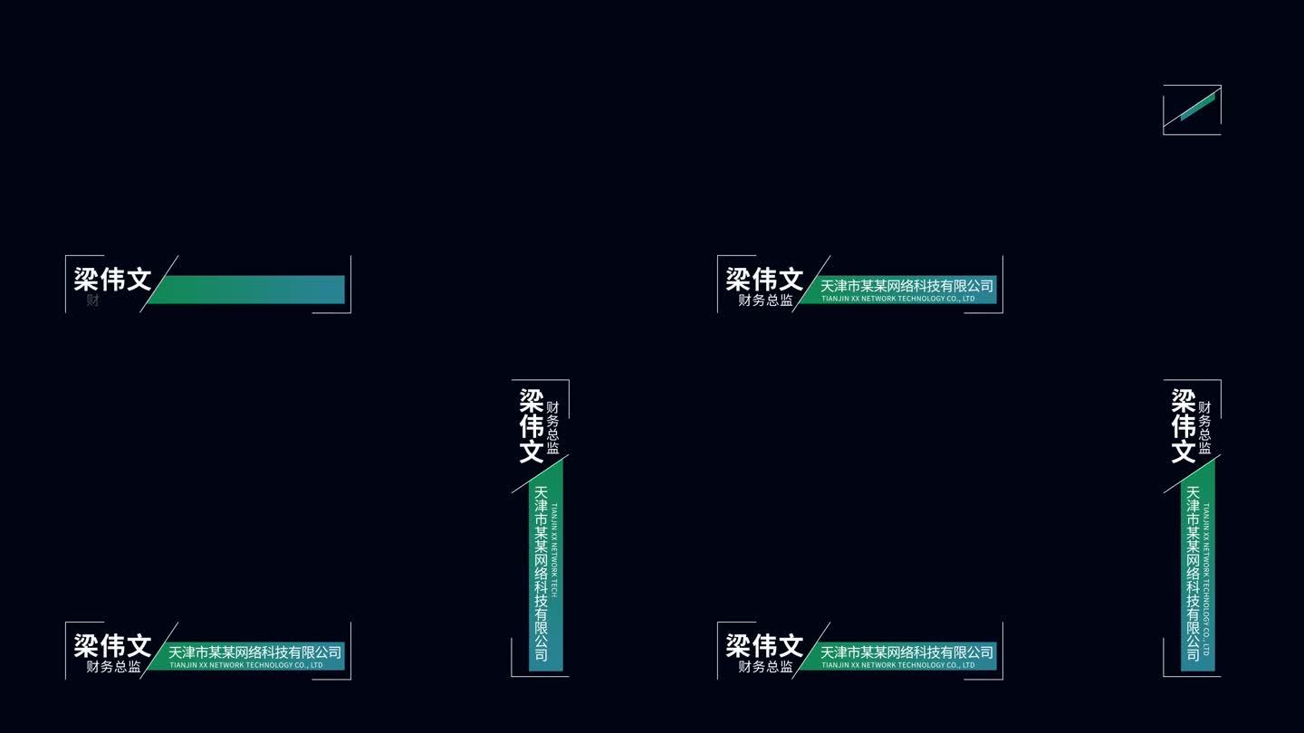 简约人名条字幕条