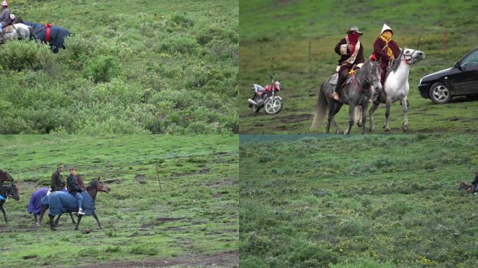 骑马 草原 藏族-2