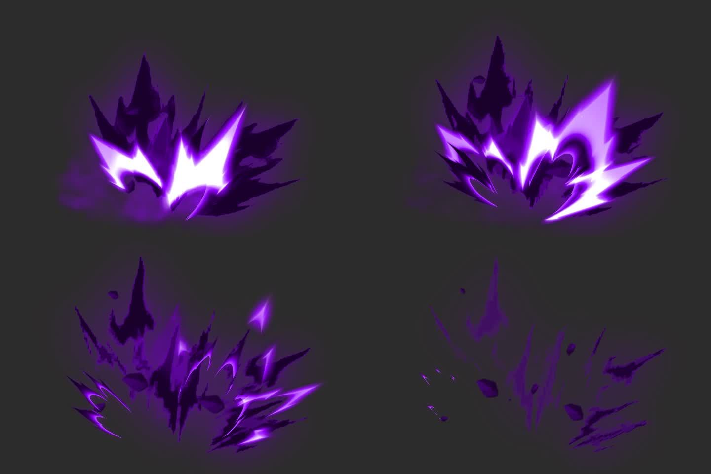 紫色爆炸特效