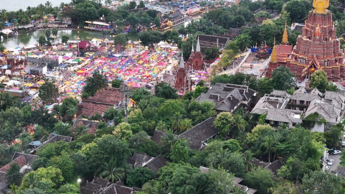 西双版纳城市风光高清航拍素材