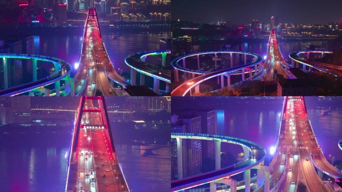 重庆菜园坝大桥夜景