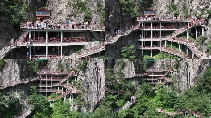 正版航拍河南老君山5A级风景区